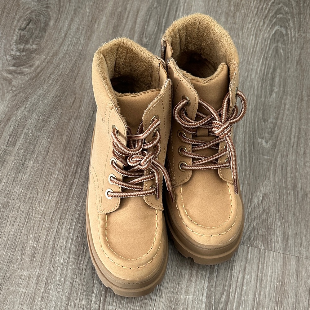 H&M Kids Tan Boots with Cozy Lining